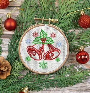 Christmas Bells Embroidered Christmas Ornaments