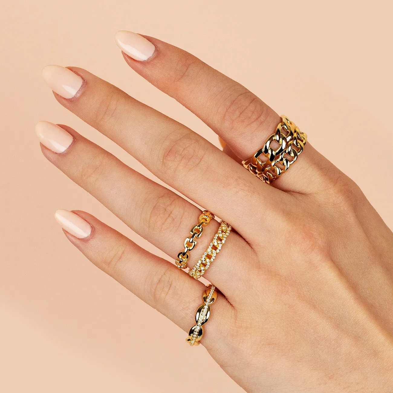 Chunky Double Chain Ring