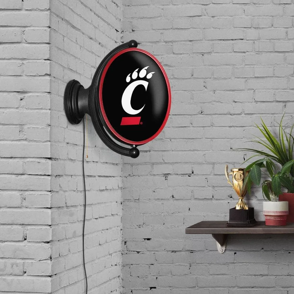 Cincinnati Bearcats: Original Oval Rotating Lighted Wall Sign