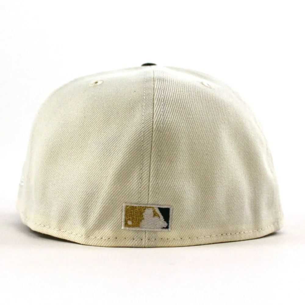 Cleveland Indians Jacobs Field New Era 59Fifty Fitted Hat (Chrome White, Cilantro Green Gray Under Brim)