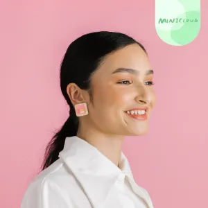 Closet Mod x Mintcloud Collaboration Earrings - The Plaid Stud