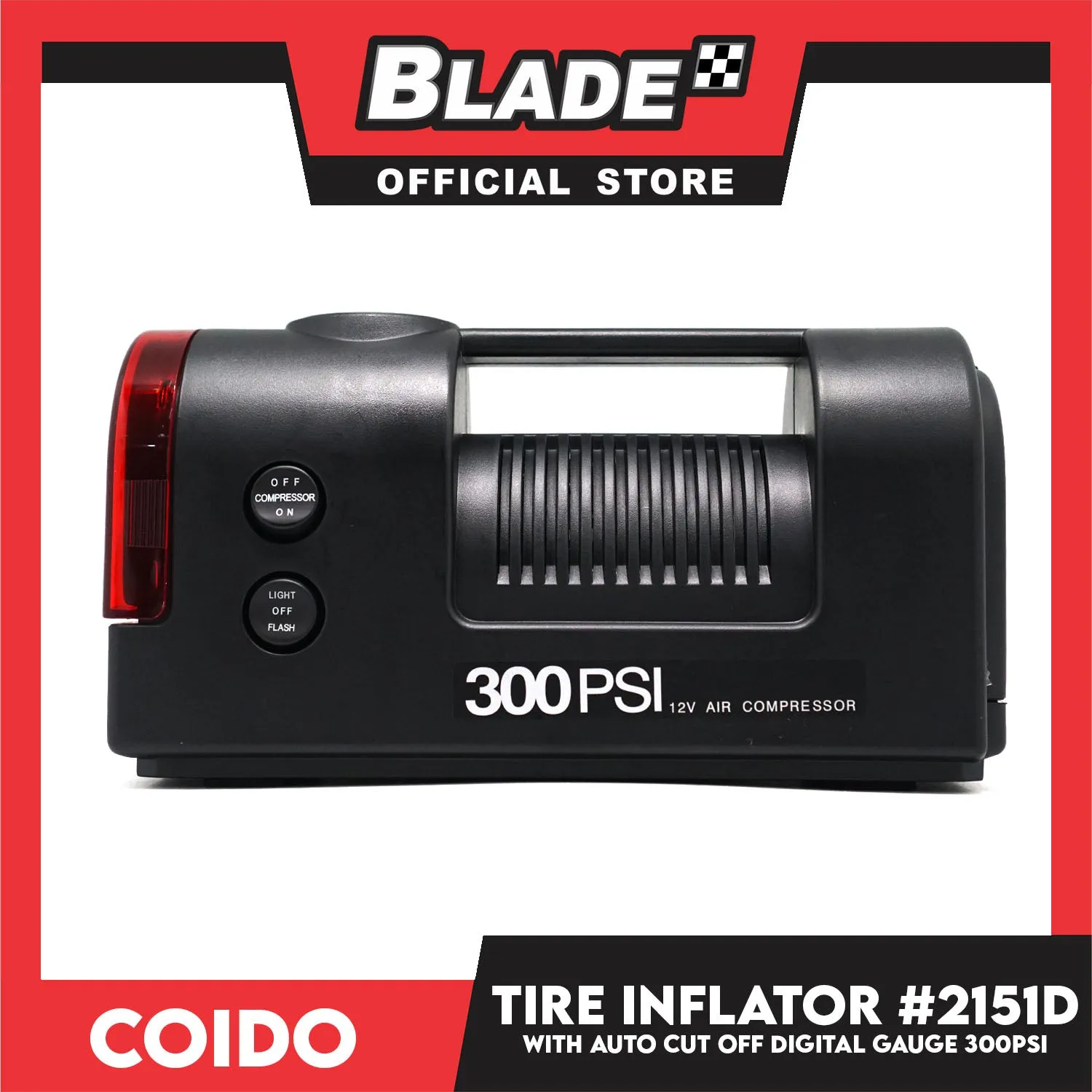 Coido Tire Inflator #2151D with Auto Cut Off Digital Gauge