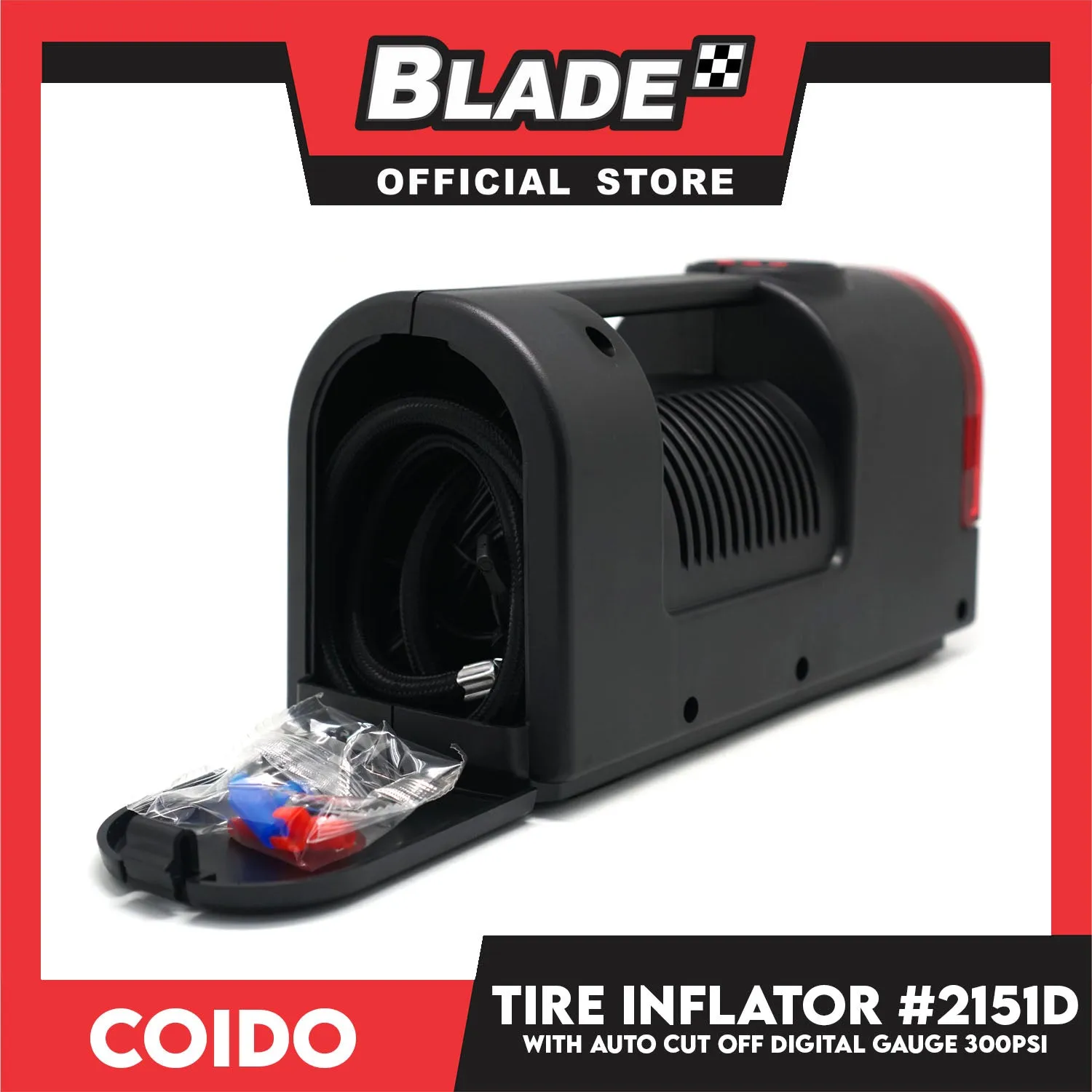 Coido Tire Inflator #2151D with Auto Cut Off Digital Gauge