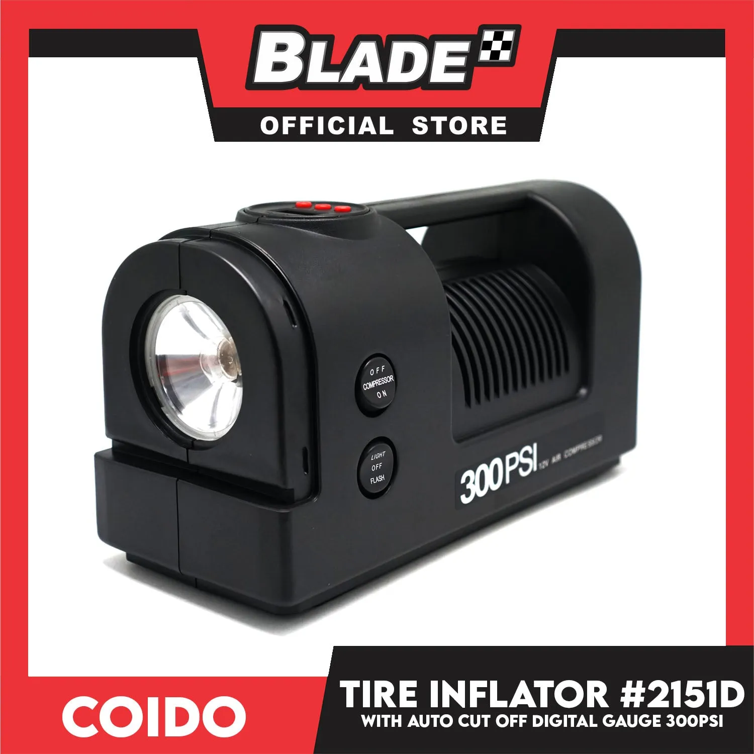 Coido Tire Inflator #2151D with Auto Cut Off Digital Gauge