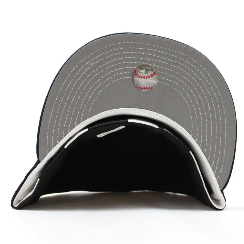 Colorado Rockies 25th Anniversary New Era 59Fifty Fitted Hat (Glow in the Dark BLACK REFLECTIVE  3M Gray Under Brim)