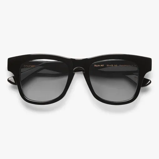 Colorful Standard - Sunglass 17 - Deep Black Solid/Black