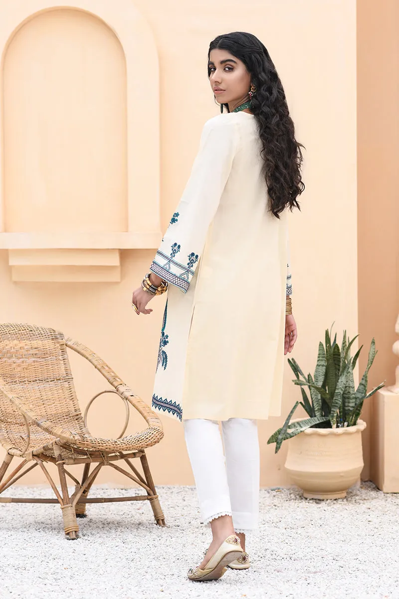 CREAM SAND - EMBROIDERED SHIRT