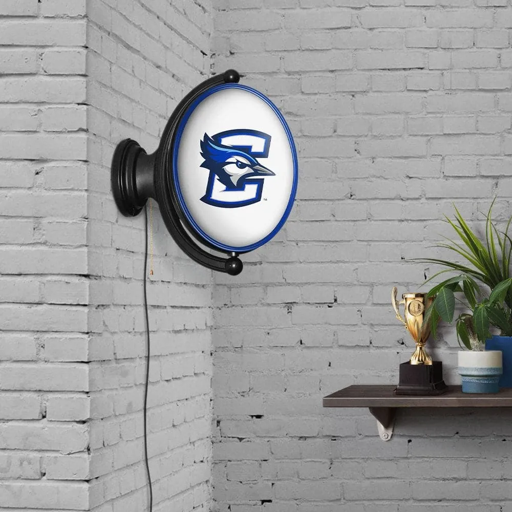 Creighton Bluejays: Original Oval Rotating Lighted Wall Sign