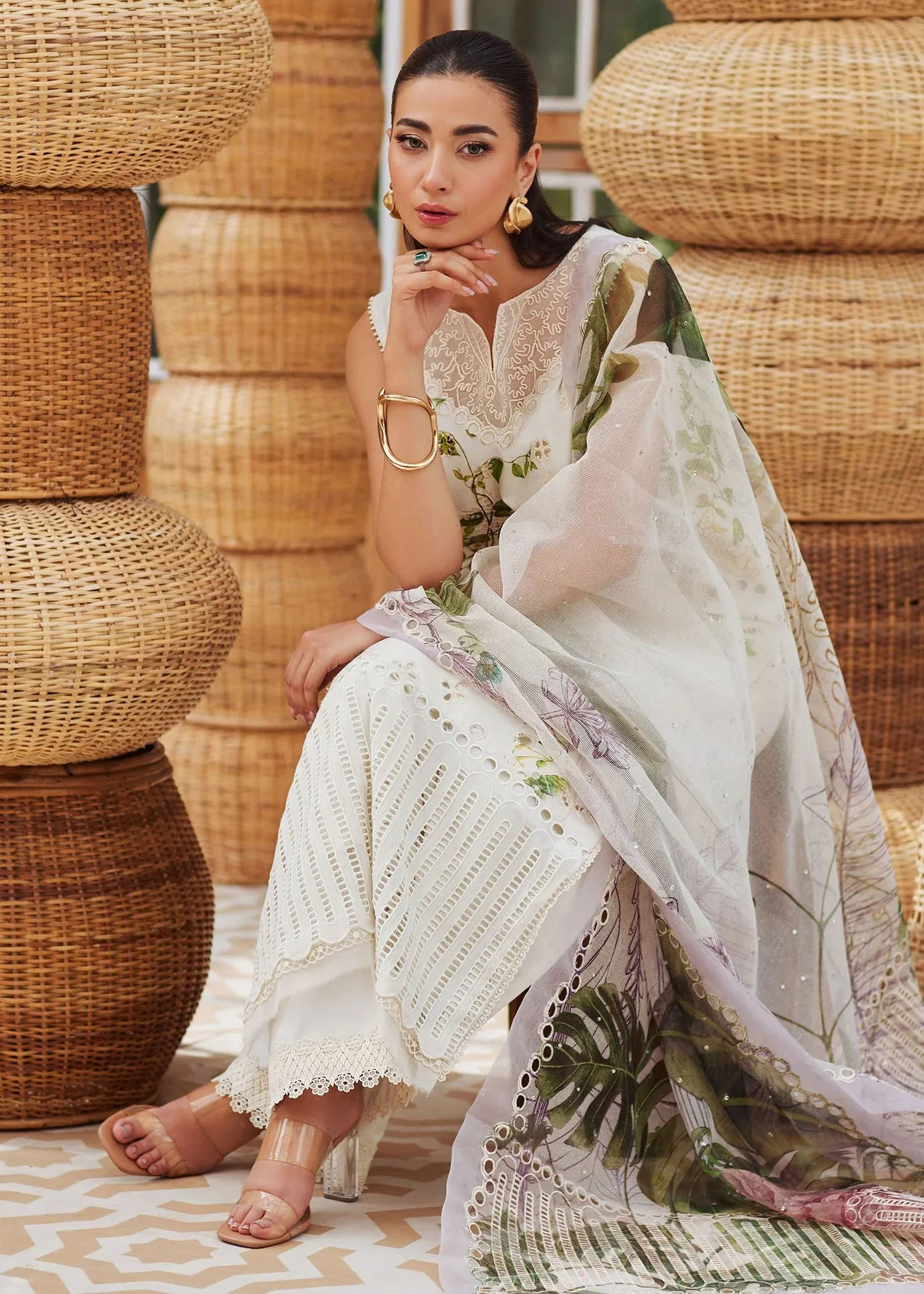Crimson Luxury Embroidered Lawn Collection The Leaves are Calling ASP-05