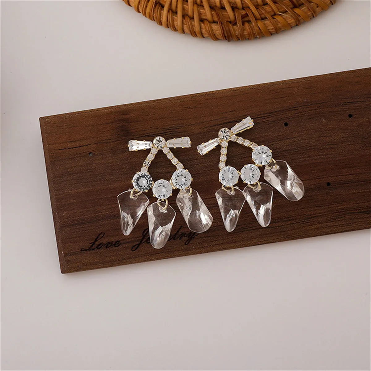 Crystal & Cubic Zirconia 18K Gold-Plated Tassel Drop Earrings