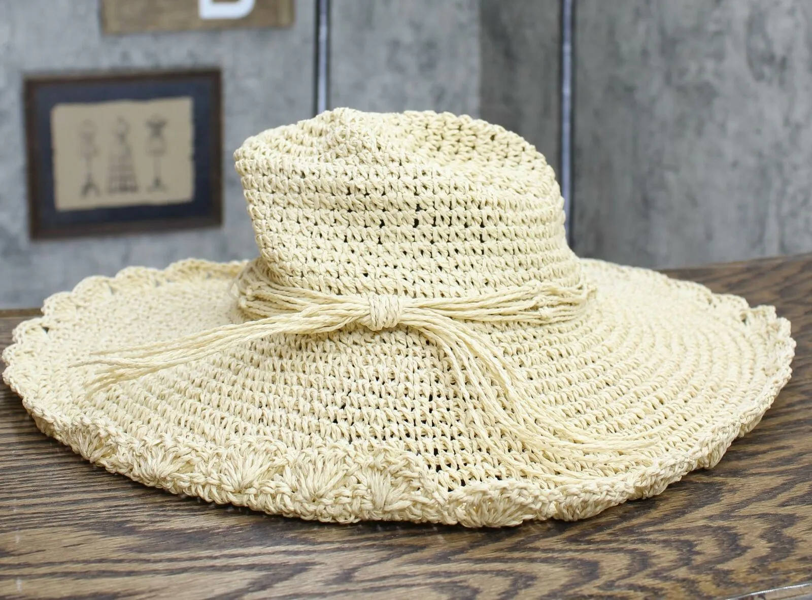 Curations Women's Scalloped Floppy Sun Hat