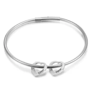 Custom Two-Name Stainless Steel Bracelet