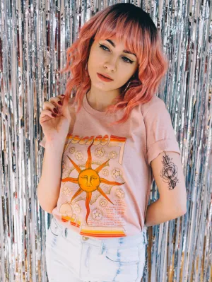 Cycles of The Sun Tee - Heather Prism Peach