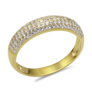 CZ 4mm Band Vintage White Gold Plated Sterling Silver Ring, Engagement Ring