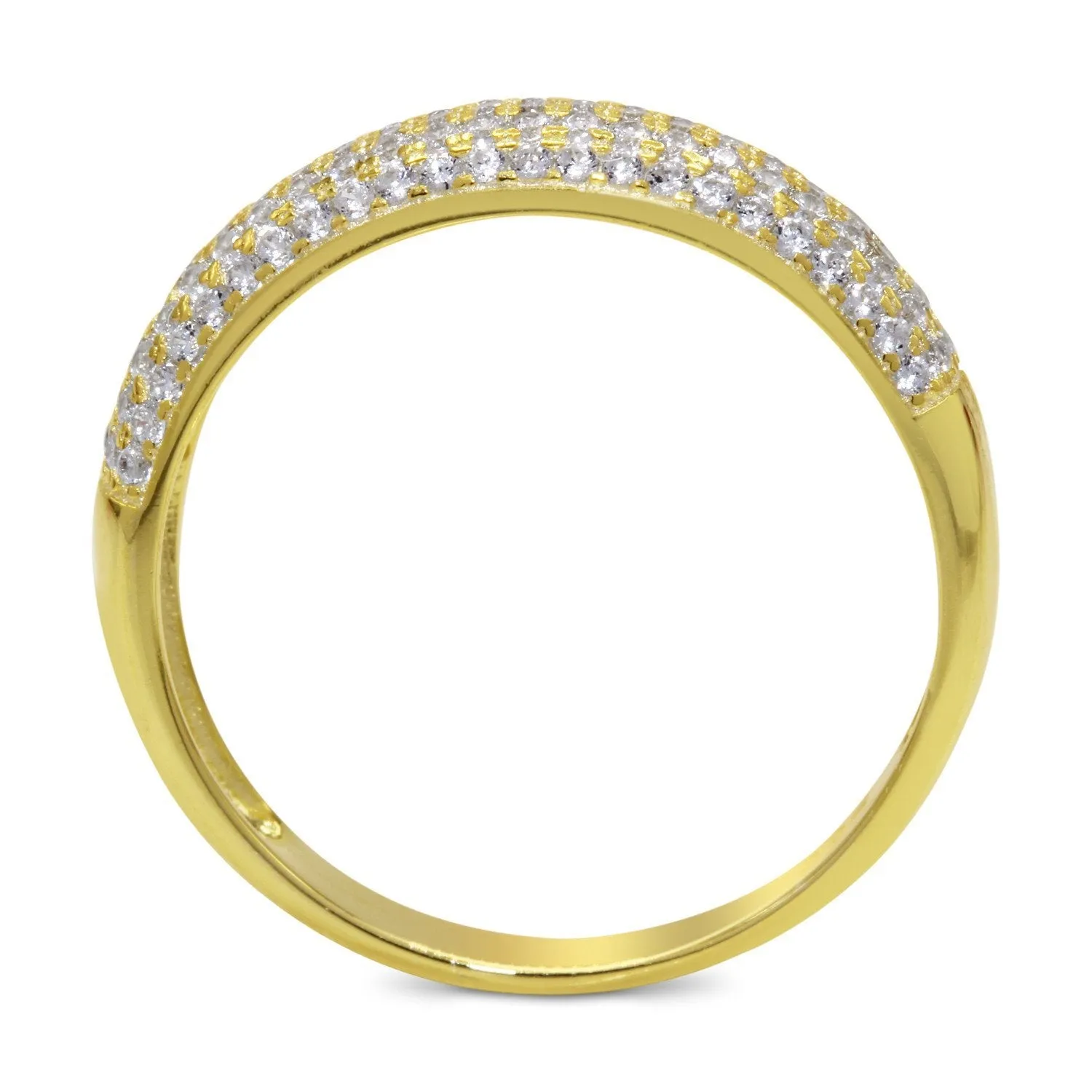 CZ 4mm Band Vintage White Gold Plated Sterling Silver Ring, Engagement Ring