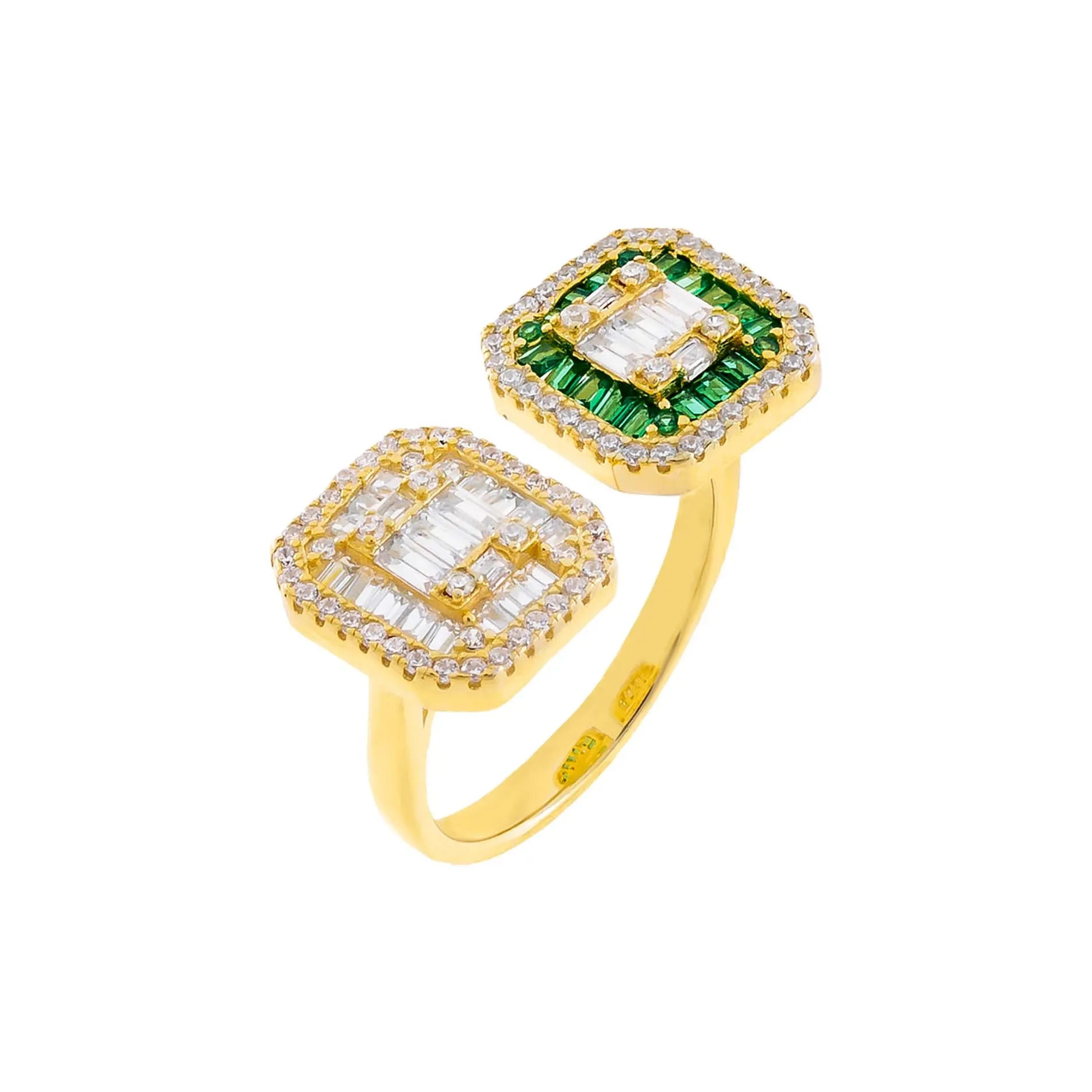 CZ Colored Illusion Ring
