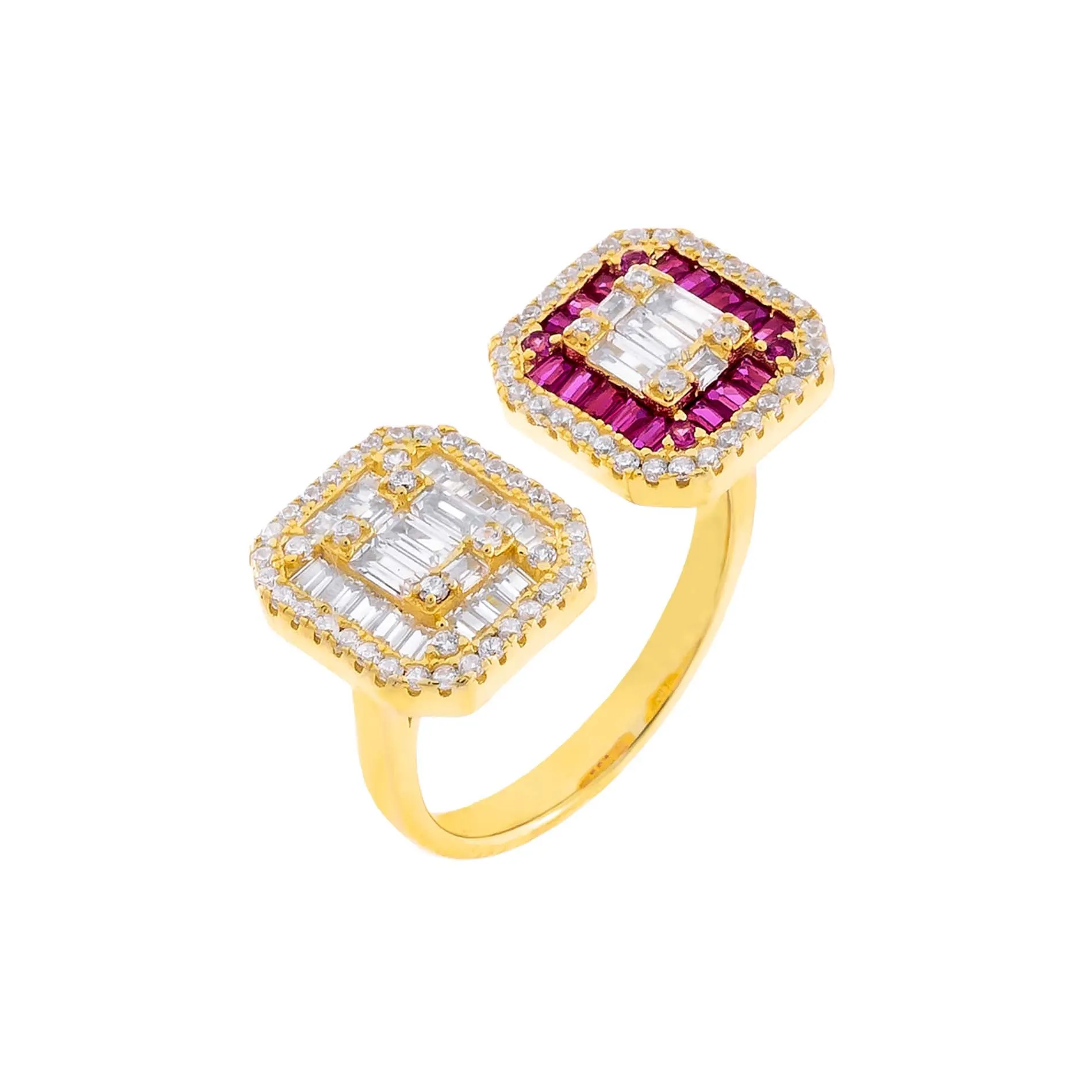 CZ Colored Illusion Ring