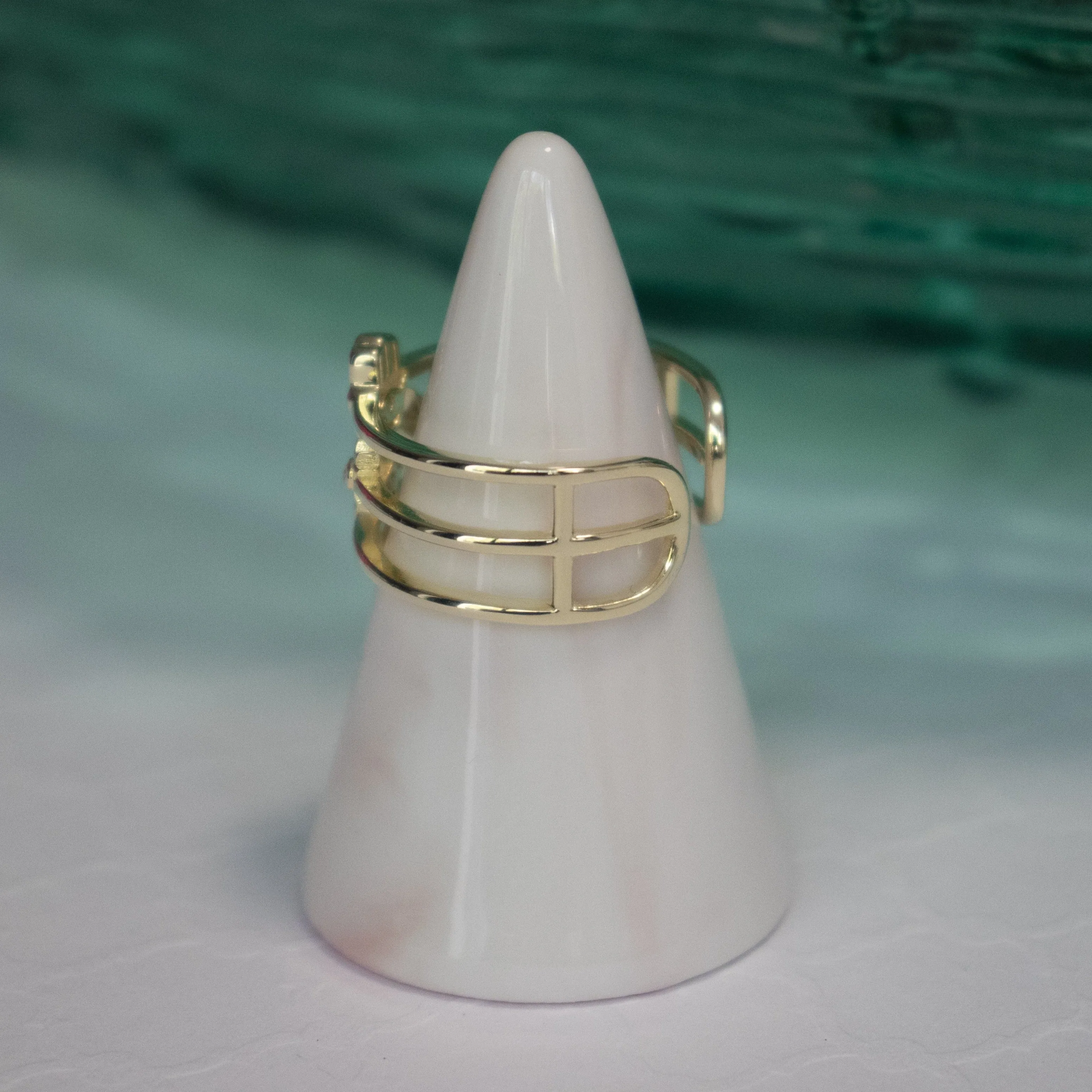 CZ Multi Row Open Ring