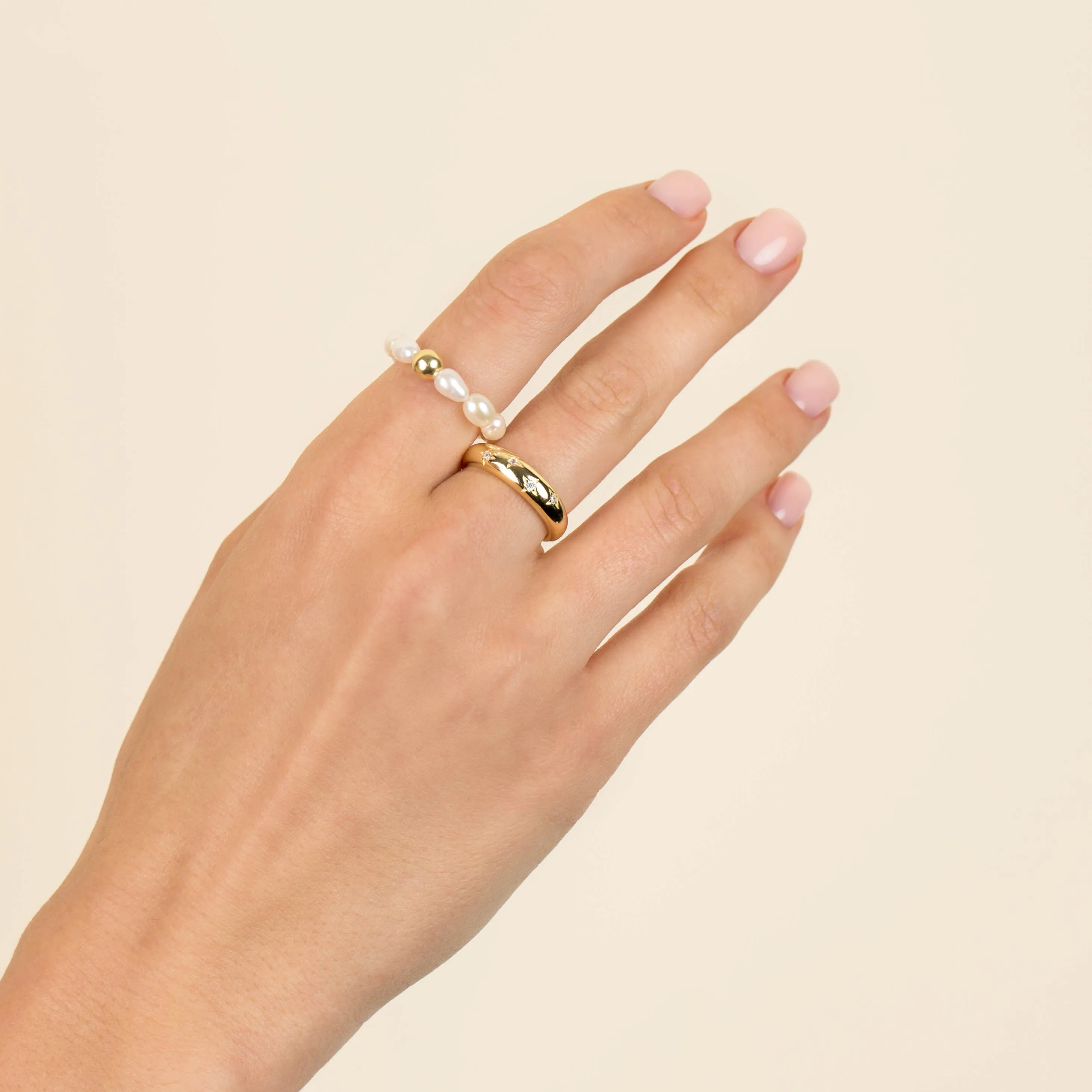 CZ Starburst Dome Ring