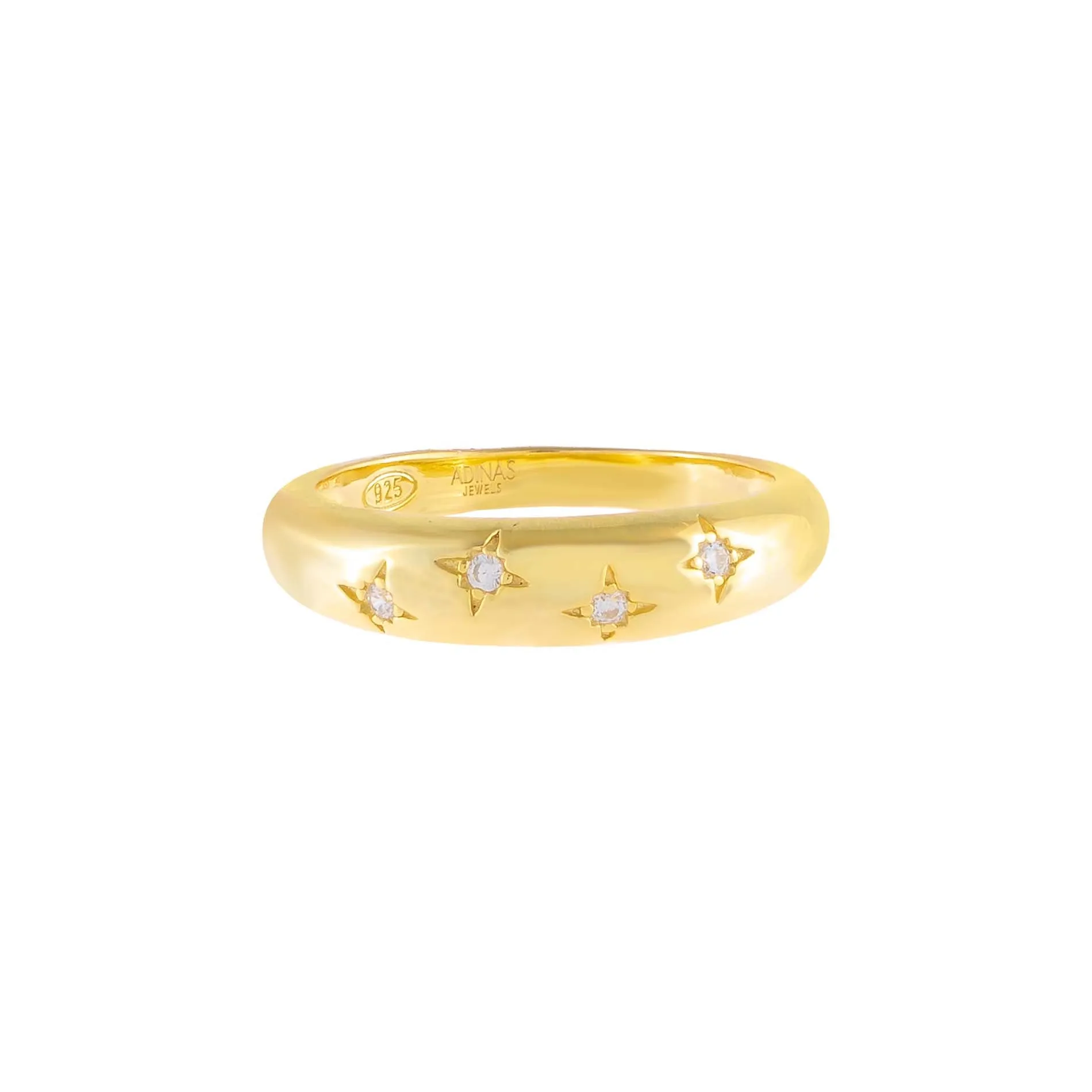 CZ Starburst Dome Ring