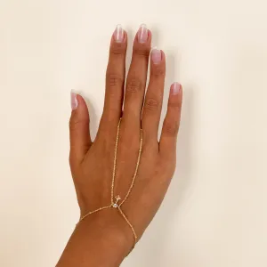 Dainty Butterfly x Bezel Hand Chain