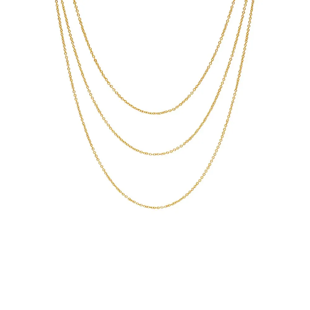 Dainty Cable Chain Necklace Combo Set