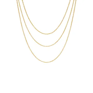 Dainty Cable Chain Necklace Combo Set