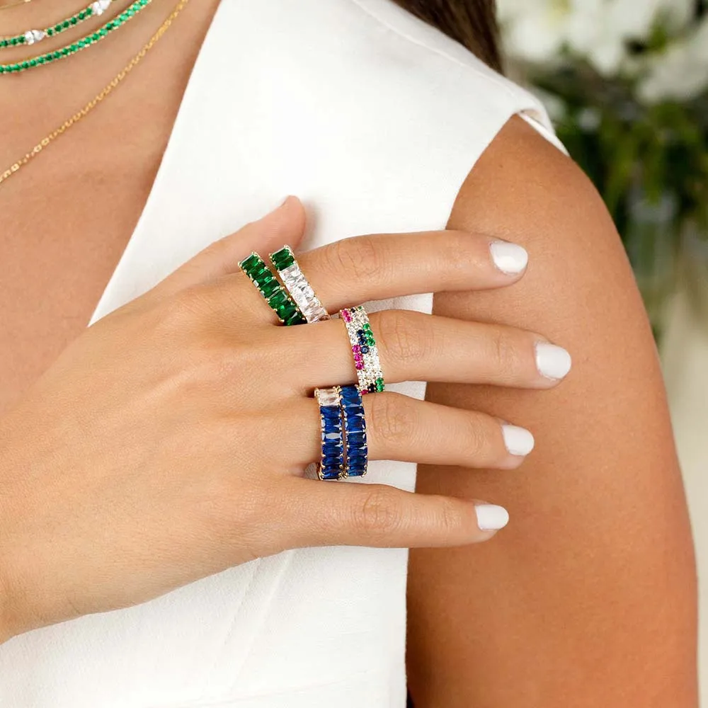 Dainty Colored Two Tone Ring