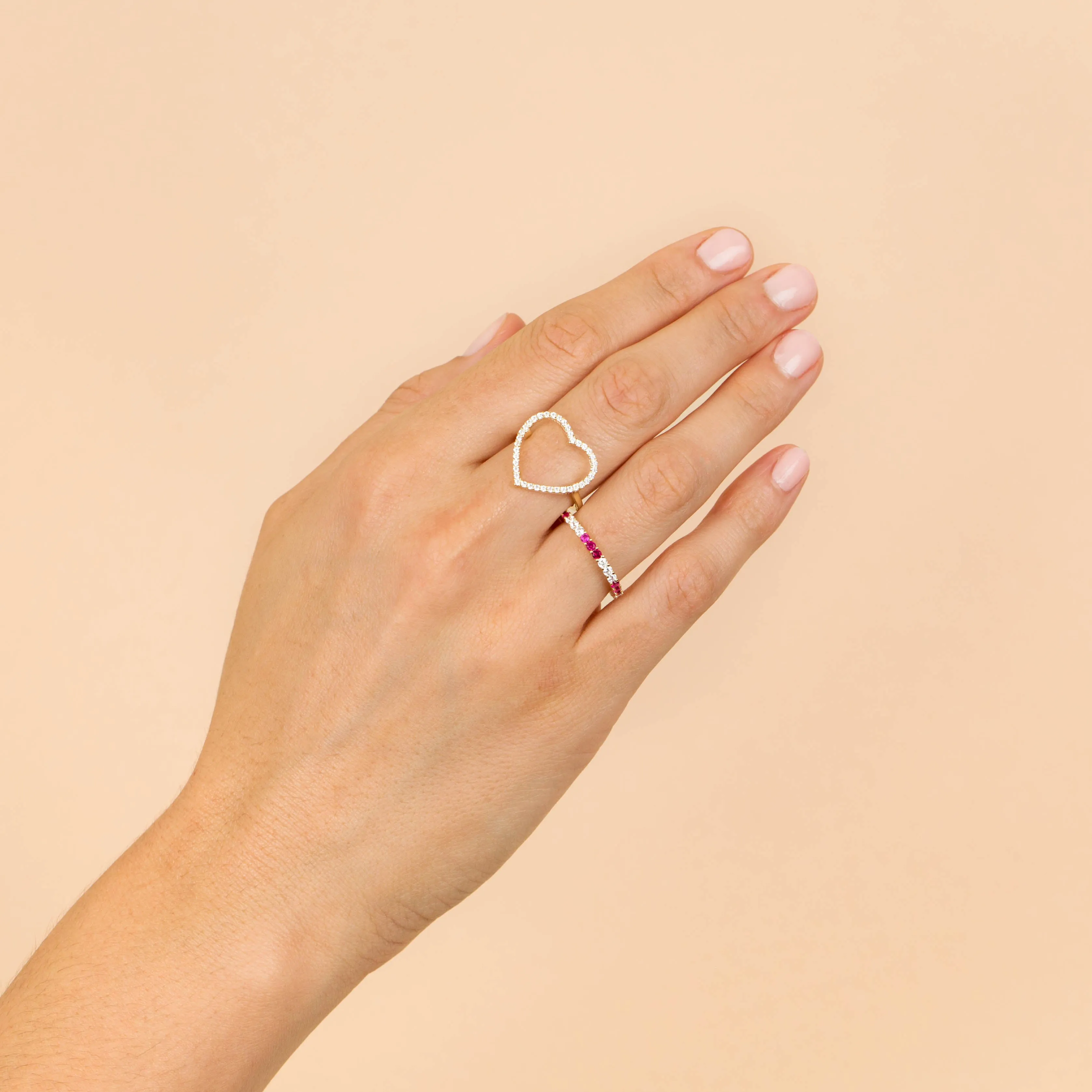 Dainty Colored Two Tone Ring