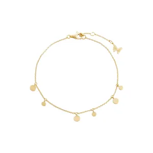 Dainty Dangling Solid Discs Bracelet