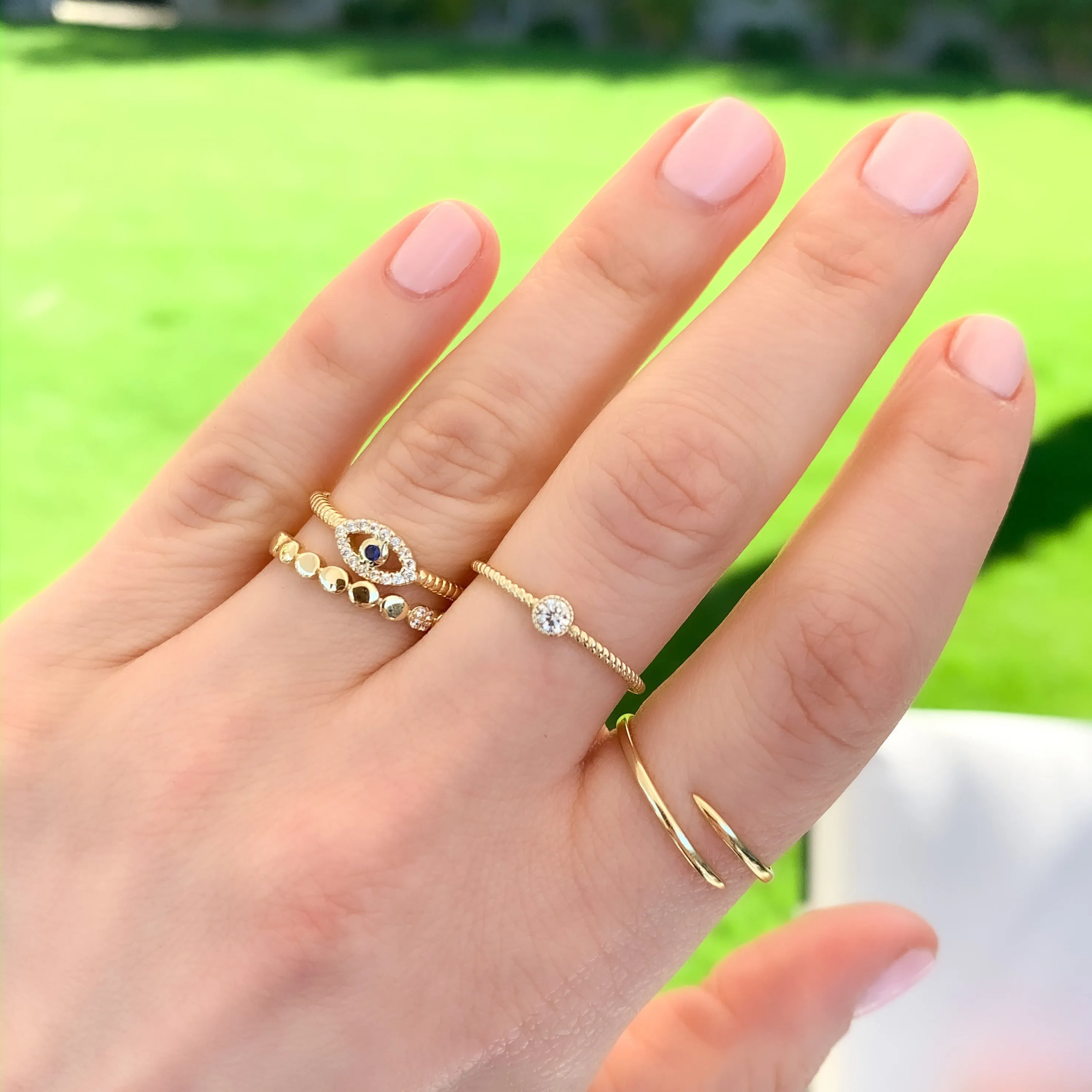 Dainty Evil Eye Ring