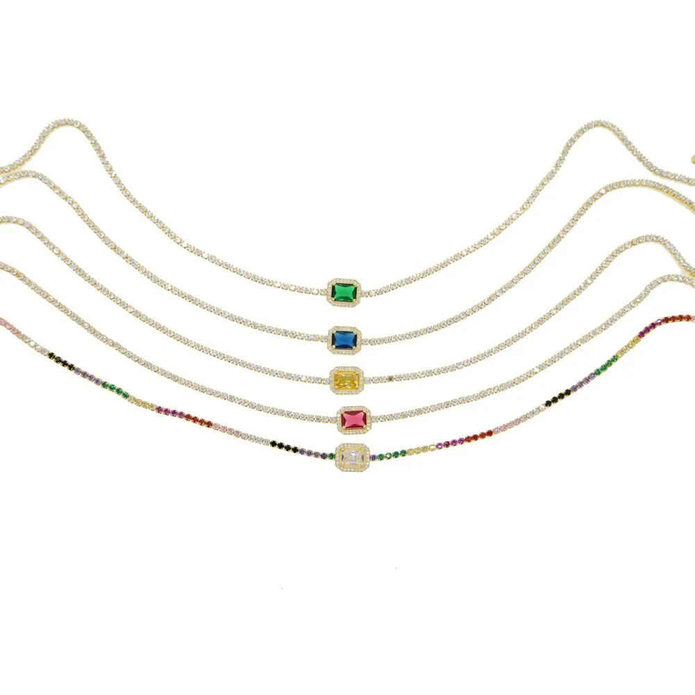 Dainty Multicolor Rhinestones Choker