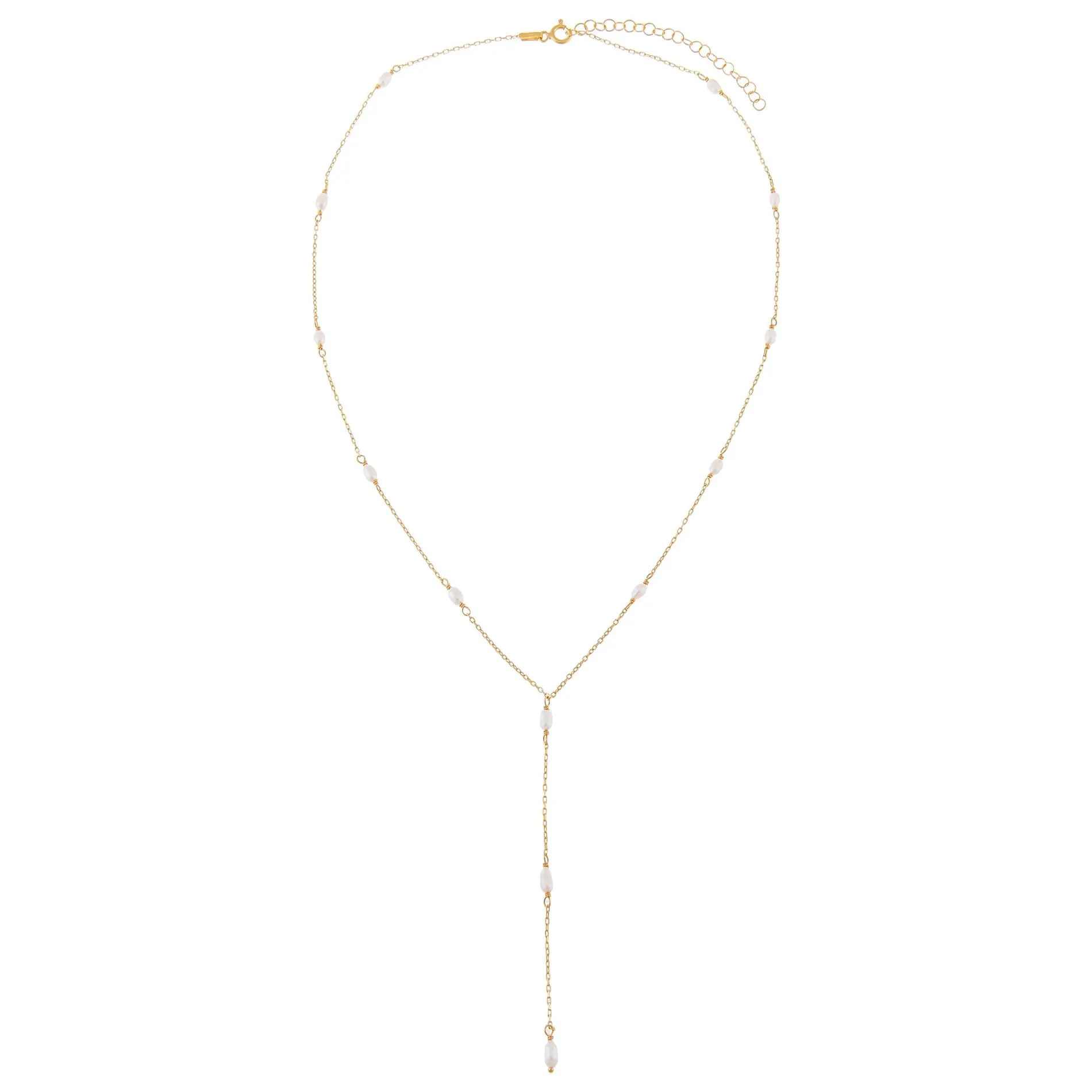 Dainty Pearl Lariat