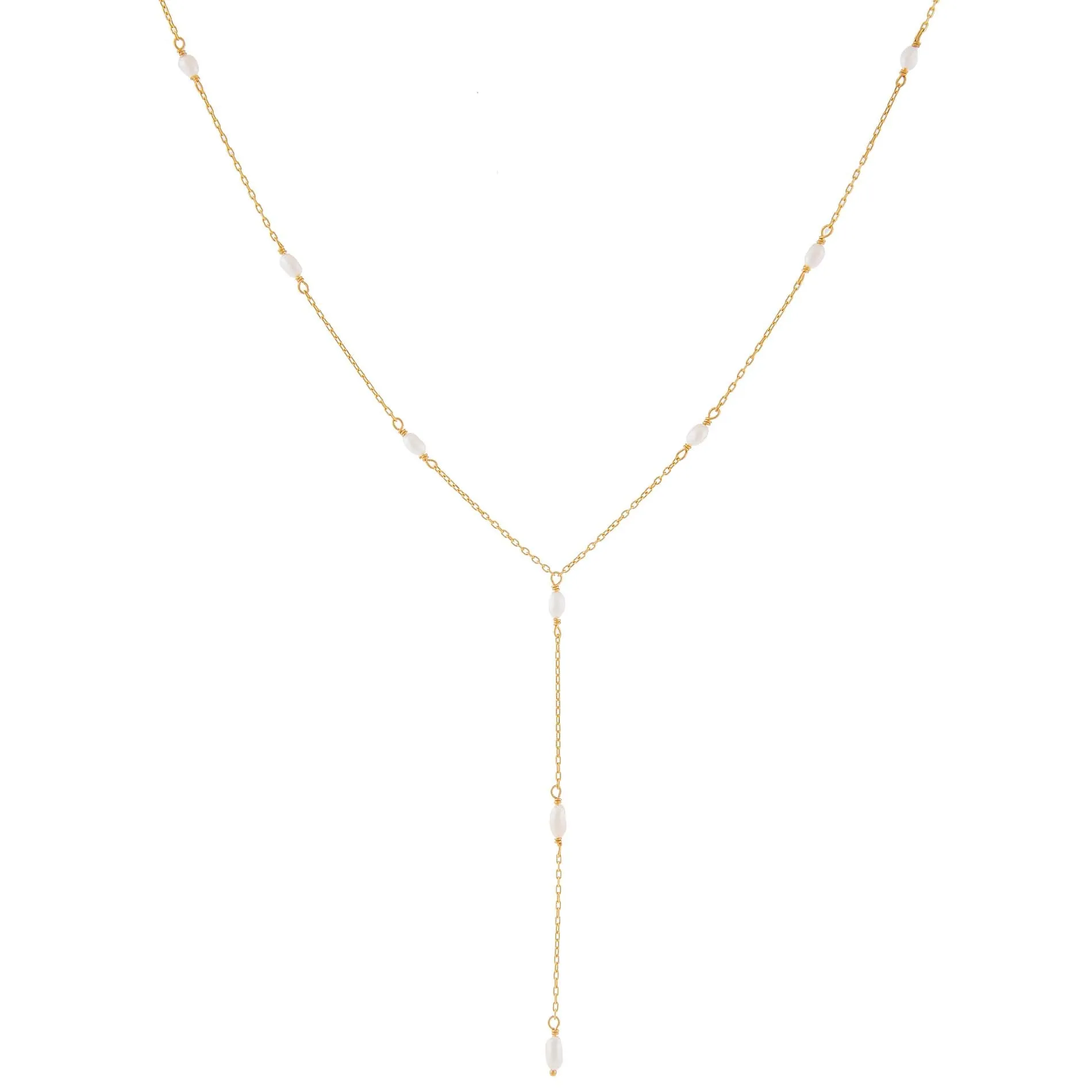 Dainty Pearl Lariat
