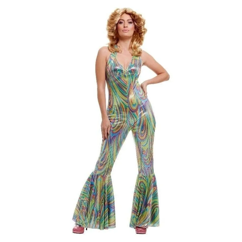 Dancing Queen Costume Adult Multi Coloured Jumpsuit