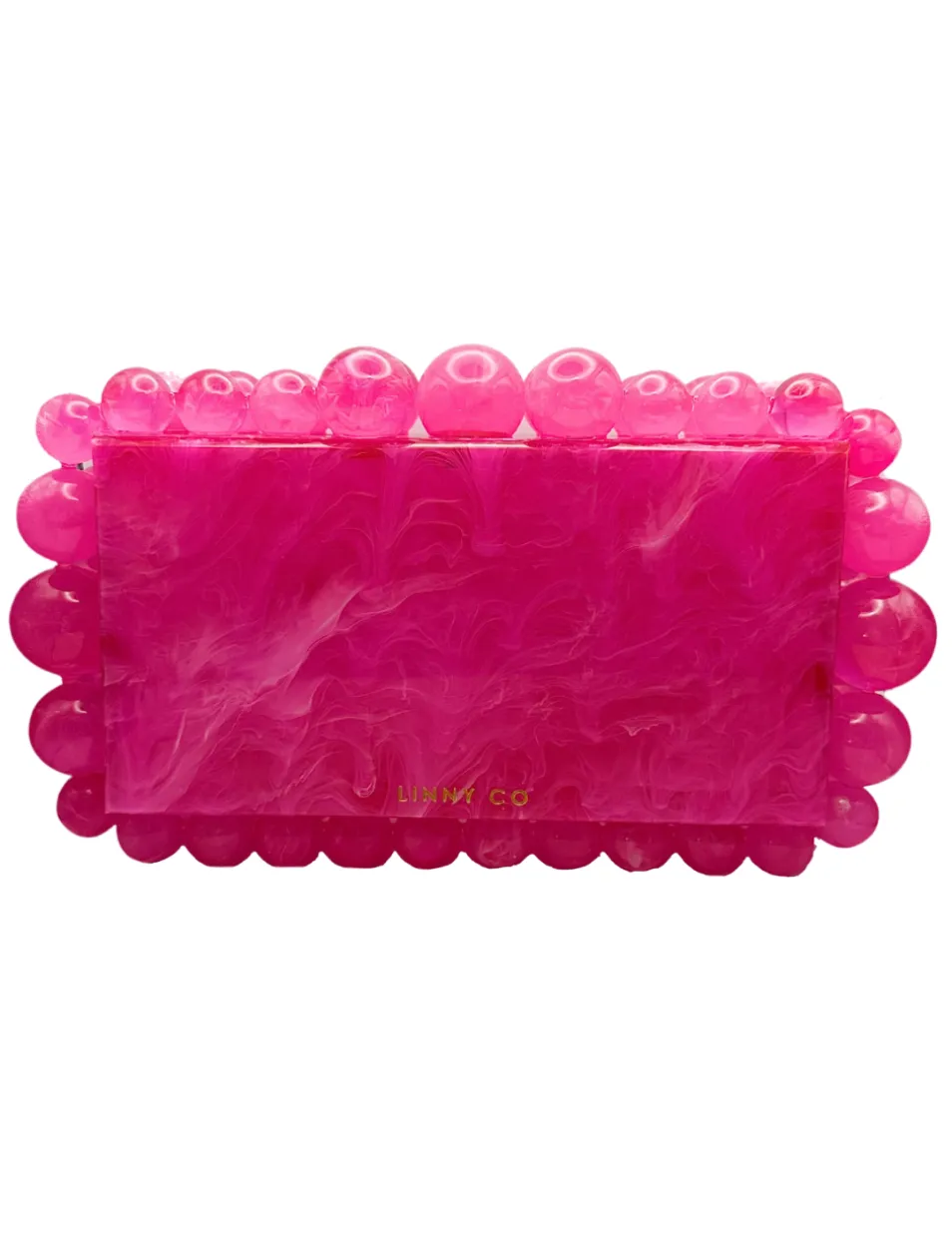 Daphne Clutch - Marbled Hot Pink