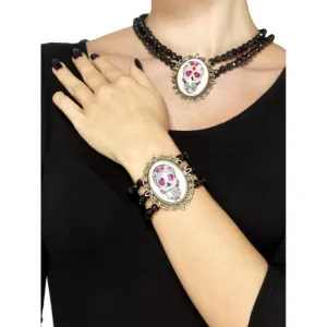 Day Of The Dead Beaded Bracelet