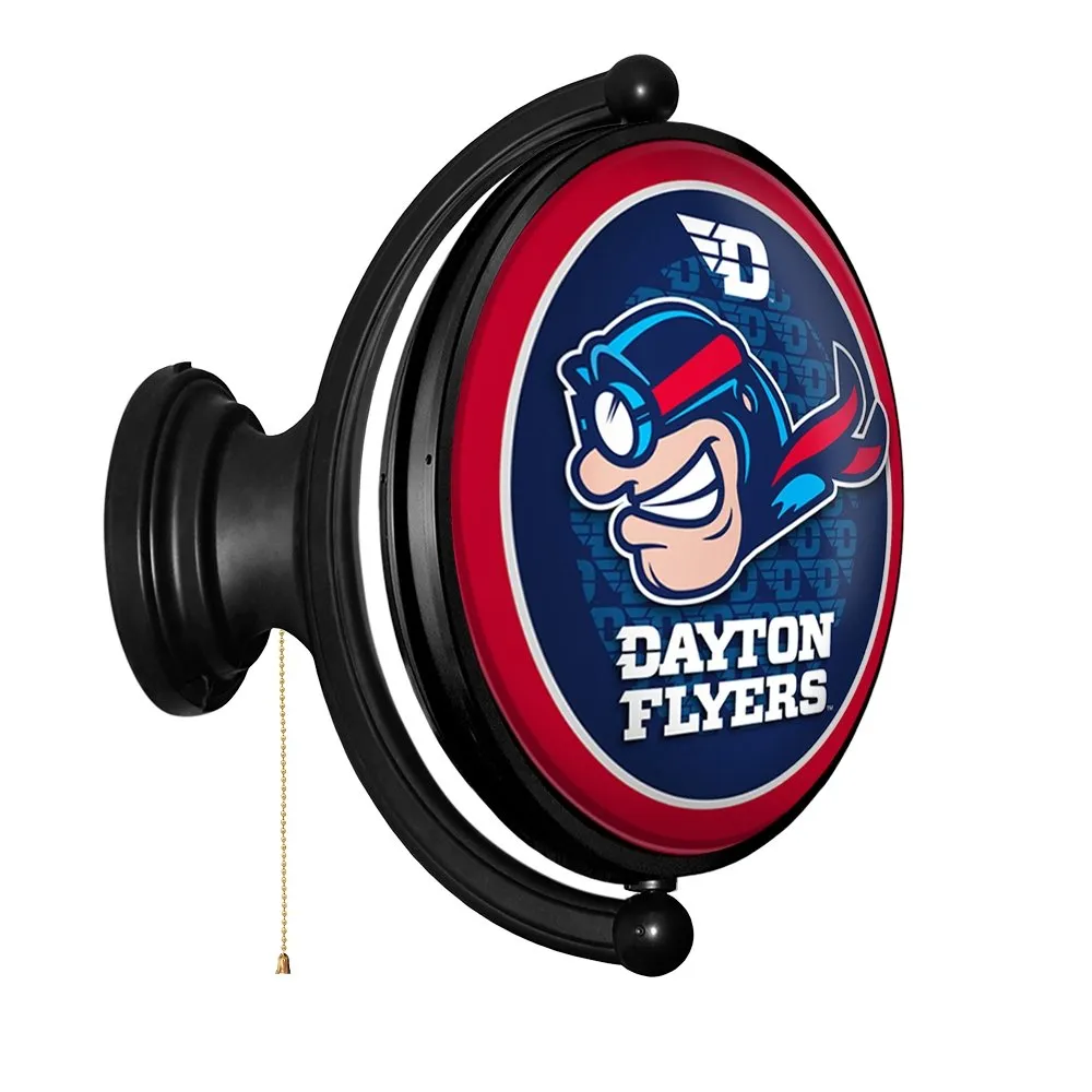Dayton Flyers: Rudy Flyer - Original Oval Rotating Lighted Wall Sign