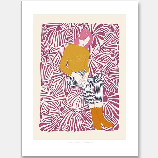 Dazed Portrait III Unframed Art Print