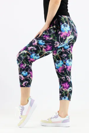 Dazzle Dandelion - Casual Capri Leggings