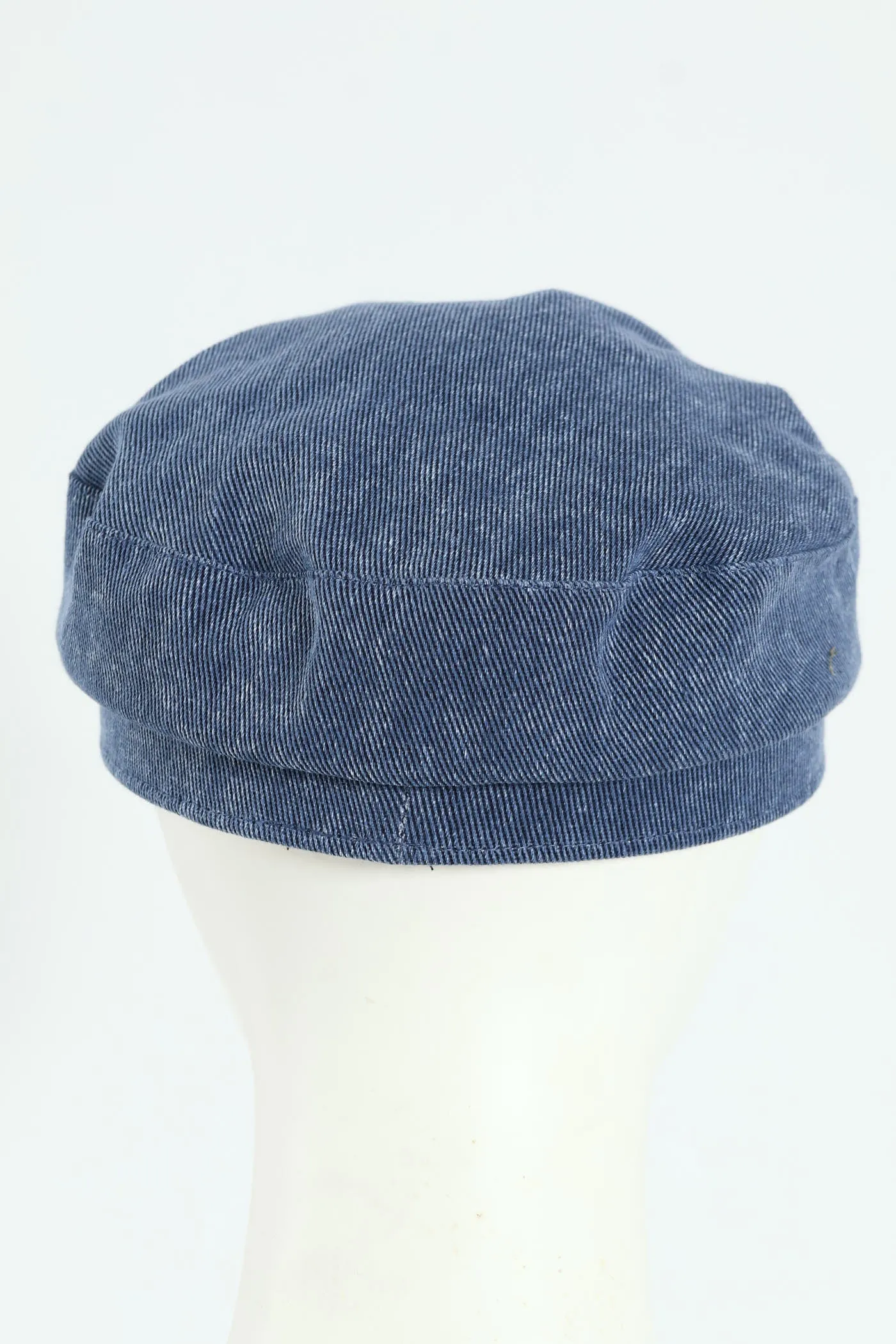 Denim Chambray Bakerboy Hat - Denim