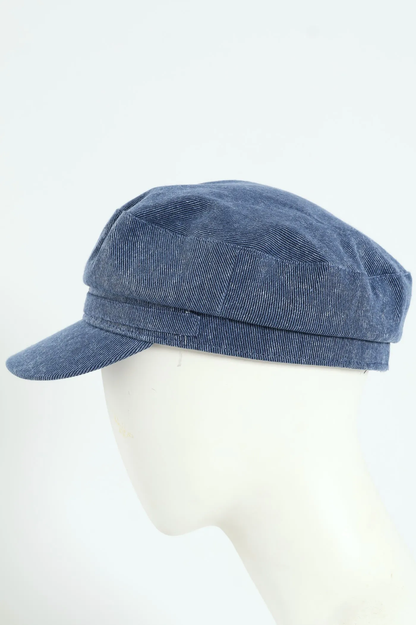 Denim Chambray Bakerboy Hat - Denim
