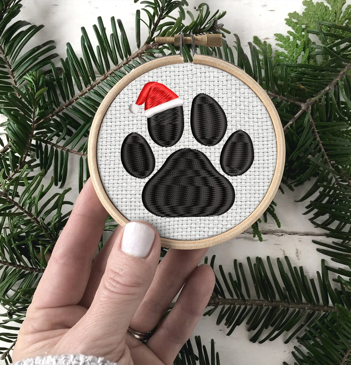 Dog Leg Embroidered Christmas Ornaments Ver 2