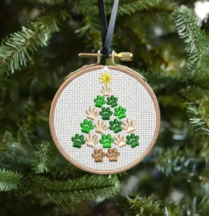 Dog Leg Embroidered Christmas Ornaments