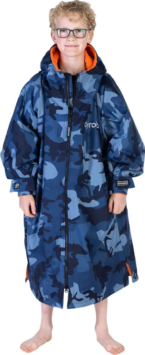 Dryrobe Advance Long Sleeve Junior Changing Robe - Blue Camo