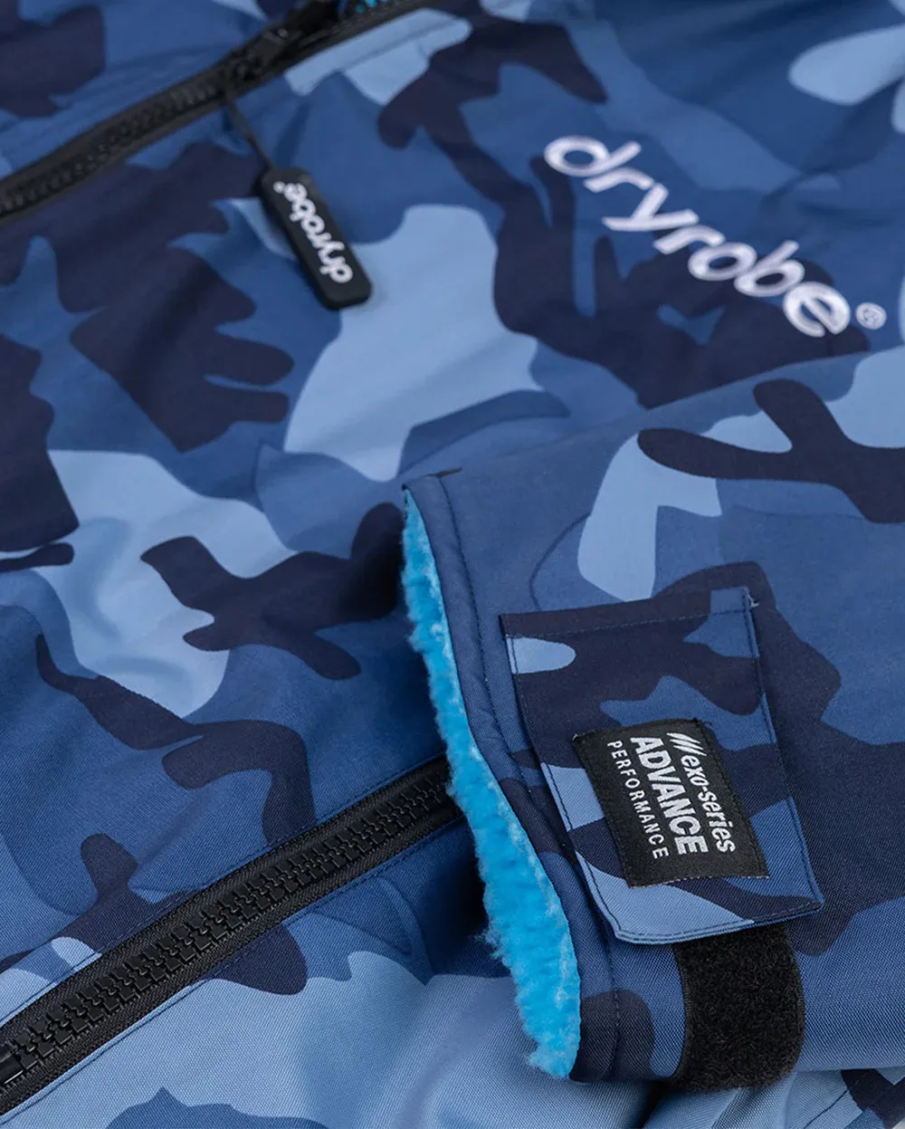 Dryrobe Advance Long Sleeve Junior Changing Robe - Blue Camo