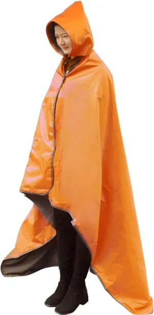 DUKUSEEK Hooded Outdoor Blanket, Extra Large (79"x 59") Waterproof Camping Blanket, Quilted Fleece, Warm, Windproof, Sand Proof, Portable and Wear-Resistant, for Sports, Picnic, Hiking, Travel…