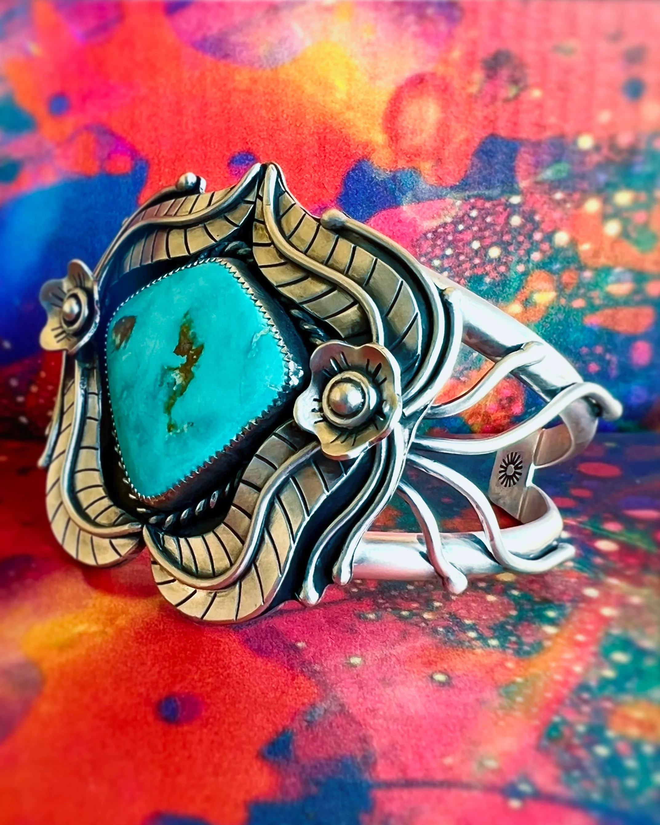 Easter Blue Turquoise Spring Cuff