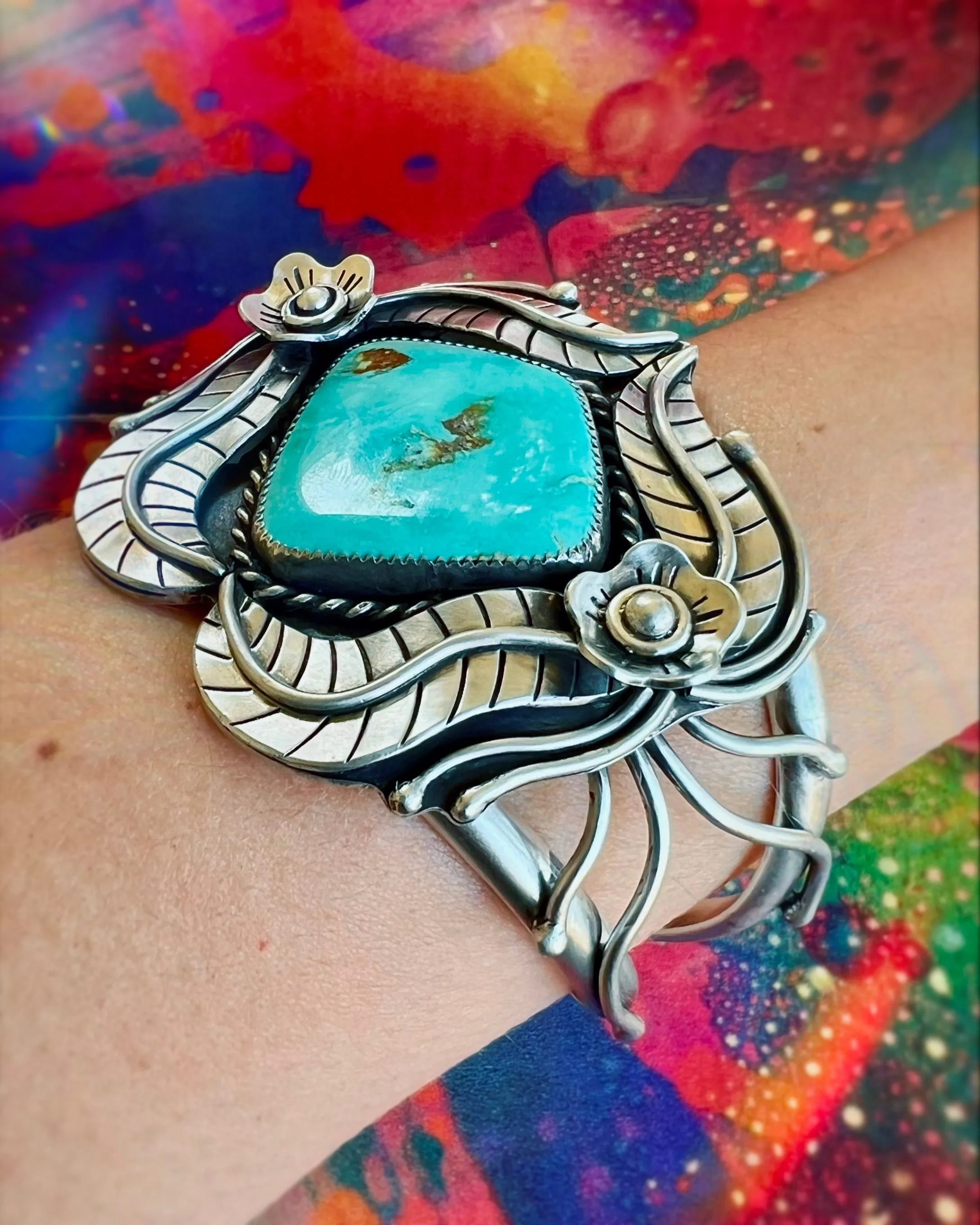 Easter Blue Turquoise Spring Cuff