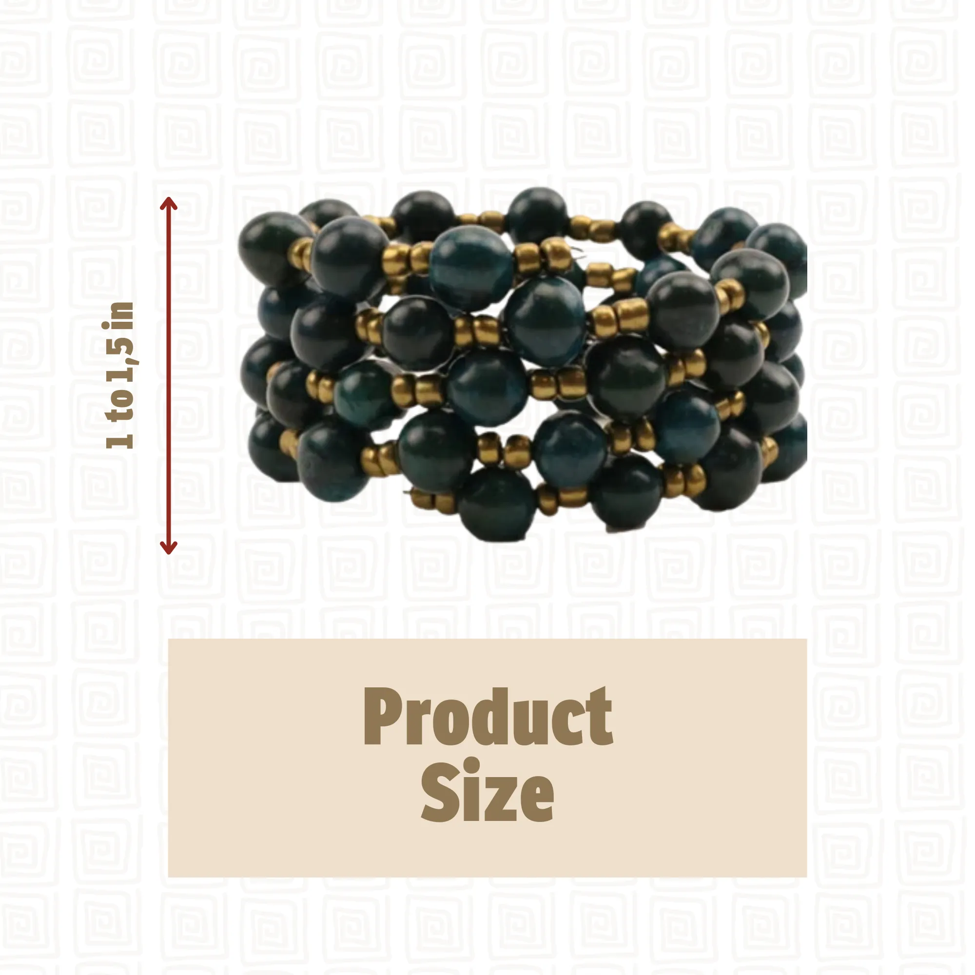 Eco-friendly Dark Blue Acai Bead Bracelet